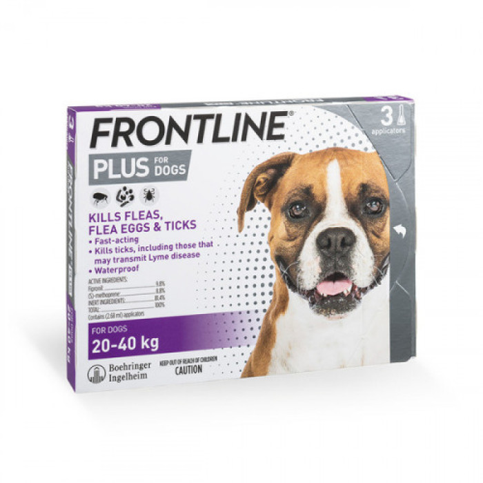 FRONTLINE Plus 殺蝨滴加強版 (20-40kg犬) 2.68ml x 3pcs