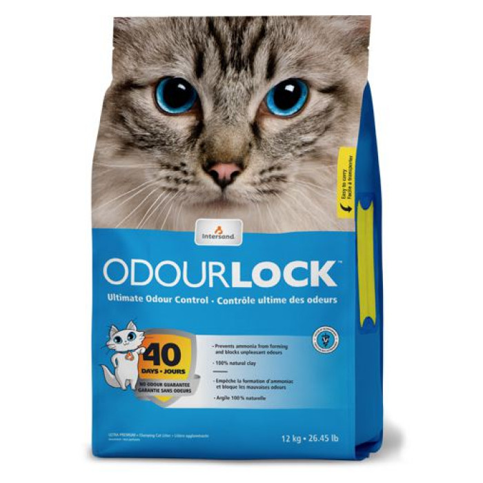 加拿大 Intersand Odour Lock 鎖臭40天無塵貓砂 12kg
