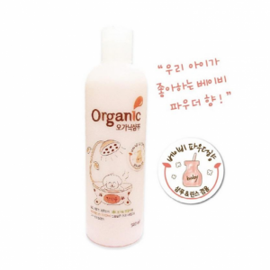 韓國 Organic 濟州島綠茶蘆薈洗毛液 (嬰兒爽身粉香) 500ml