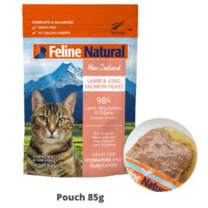 F9 Feline Natural 貓濕糧軟包(85g) - 羊肉及三文魚盛宴 Lamb & Salmon Feast 