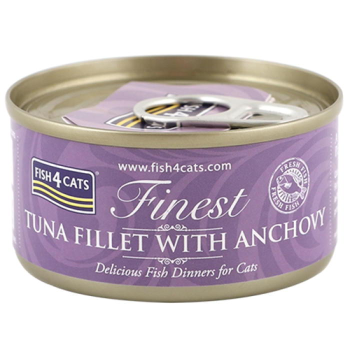 Fish4Cats Finest吞拿魚及鳳尾魚 Tuna Fillet with Anchovy貓罐頭 70g